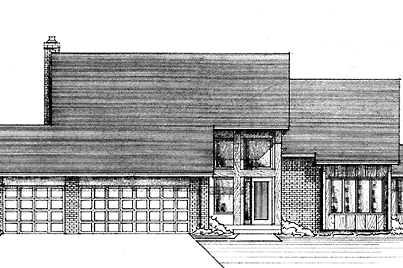 Home Plan - Contemporary Exterior - Front Elevation Plan #51-854