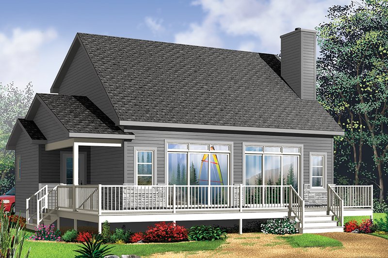 Home Plan - Cottage Exterior - Rear Elevation Plan #23-2711