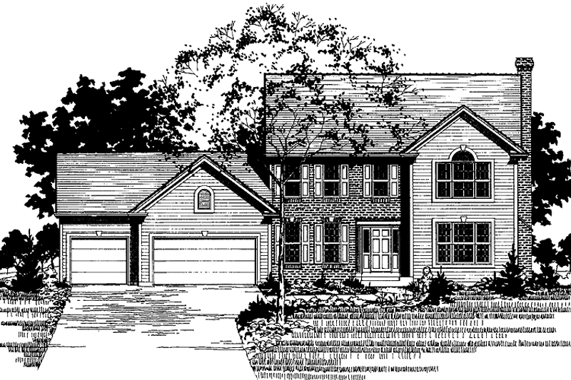 Home Plan - Colonial Exterior - Front Elevation Plan #320-893