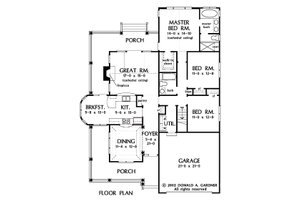 Floor Plan - Main Floor for Country House Plan #929-43 - 3 bed, 2 bath