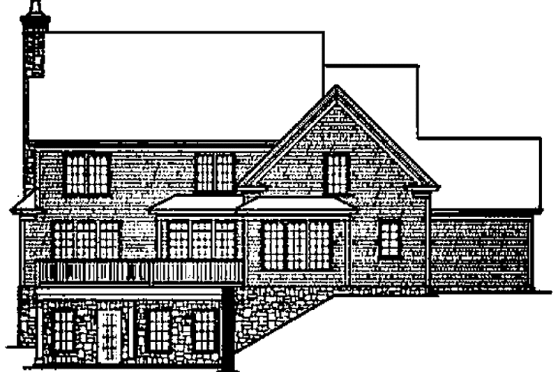 Home Plan - Exterior - Rear Elevation for Country House Plan #429-251 - 5 bed, 4.5 bath