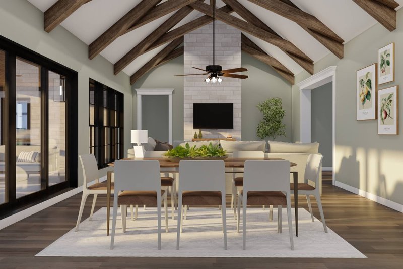 Architectural House Design - Interior - Dining Room 1 for Traditional House Plan #923-37 - 4 bed, 3 bath