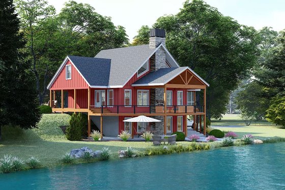 Exterior - Other Elevation 3 for Farmhouse House Plan #932-1137 - 3 bed, 2.5 bath