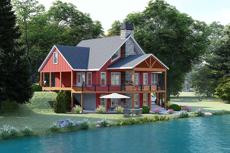 Dream House Plan - Exterior - Other Elevation 3 for Farmhouse House Plan #932-1137 - 3 bed, 2.5 bath