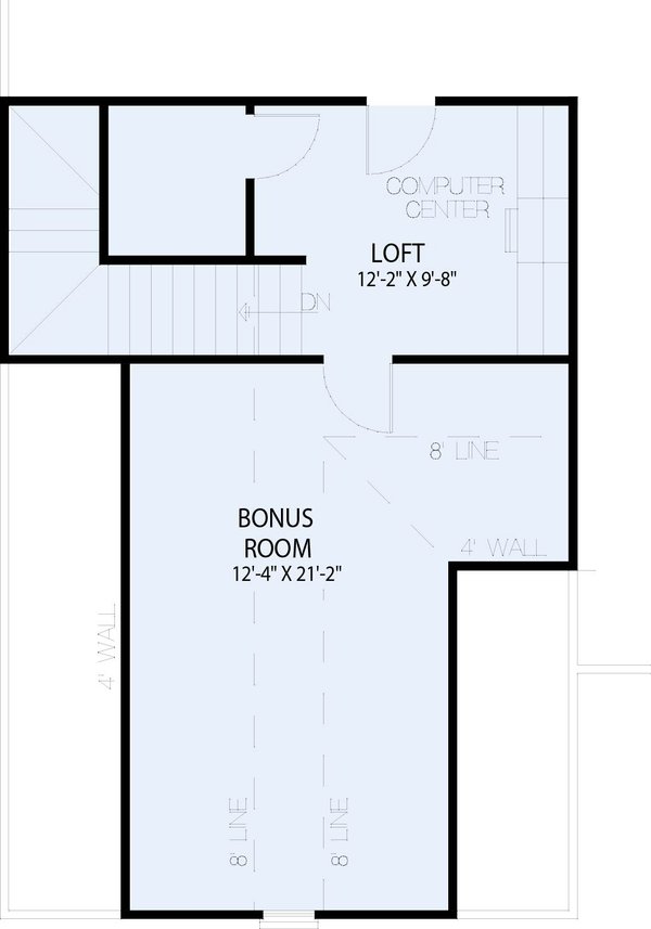 European Floor Plan - Upper Floor Plan #17-526