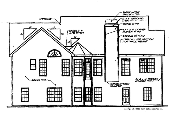 Exterior - Rear Elevation 1 for Ranch House Plan #927-851 - 3 bed, 2 bath