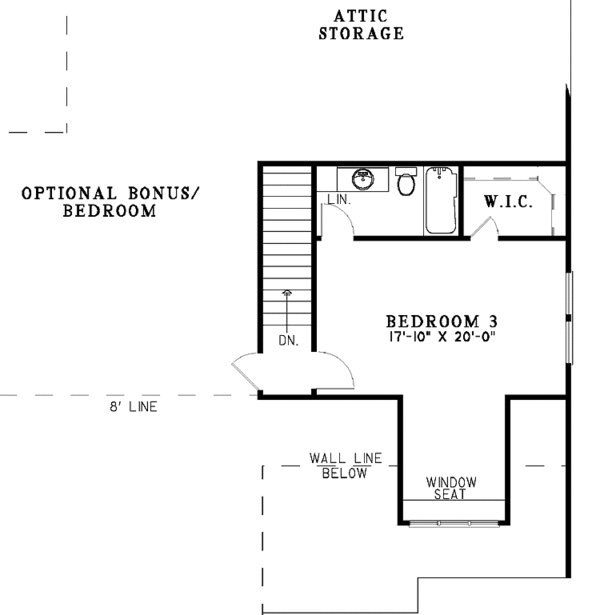 House Plan Design - Craftsman Floor Plan - Upper Floor Plan #17-3096