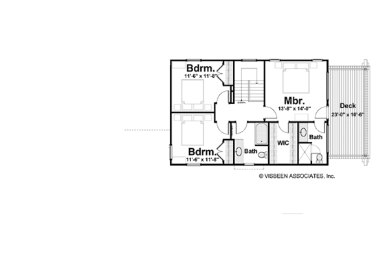 Floor Plan - Upper Floor for Traditional House Plan #928-192 - 3 bed, 2.5 bath