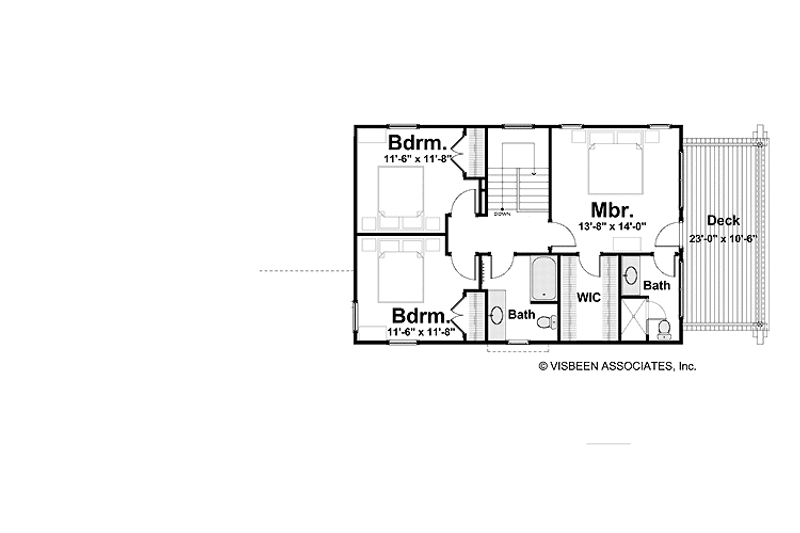 Architectural House Design - Floor Plan - Upper Floor for Traditional House Plan #928-192 - 3 bed, 2.5 bath