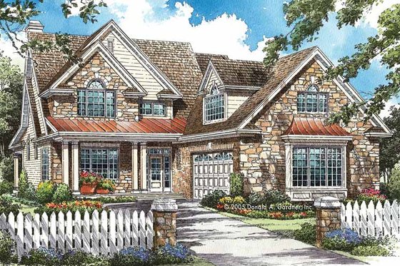 Exterior - Front Elevation 3 for Traditional House Plan #929-771 - 4 bed, 3 bath