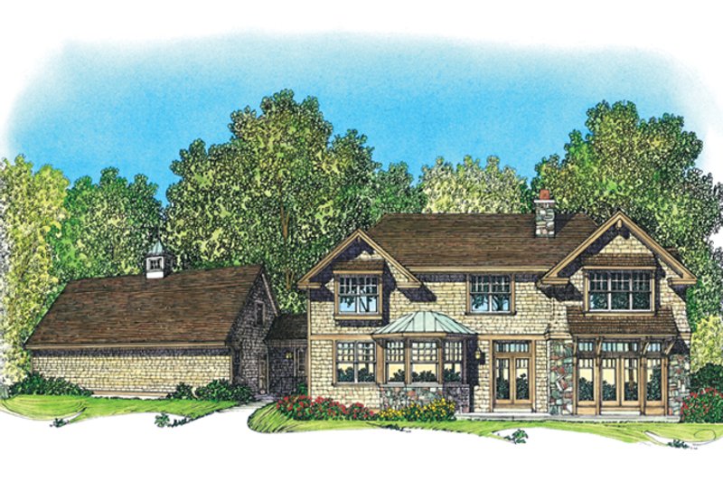 Home Plan - Exterior - Rear Elevation 1 for Craftsman House Plan #1016-109 - 4 bed, 3 bath