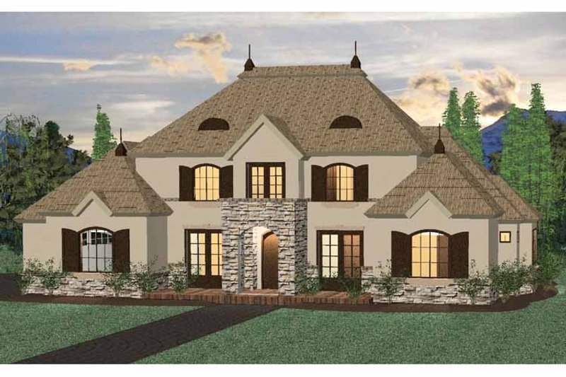 Architectural House Design - Country Exterior - Front Elevation Plan #937-32