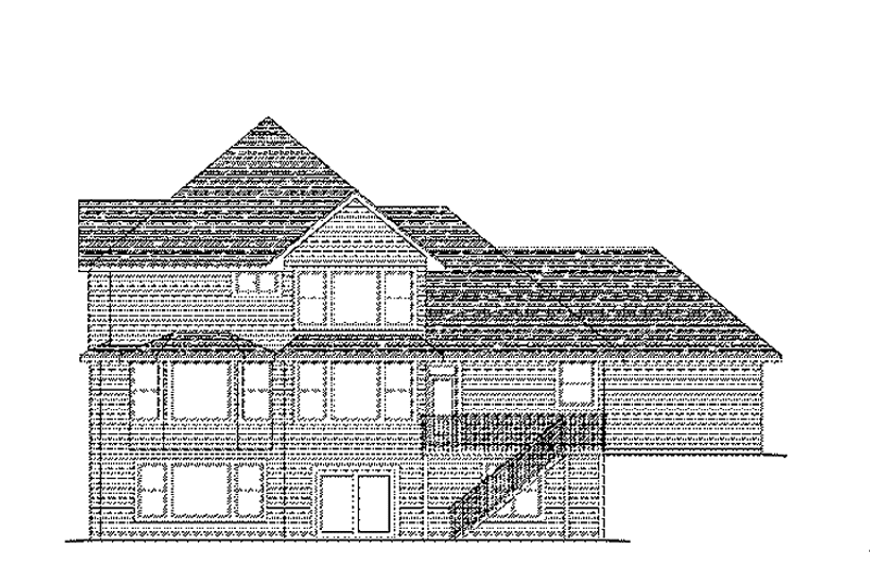 Home Plan - Exterior - Rear Elevation for Country House Plan #51-1099 - 4 bed, 2.5 bath