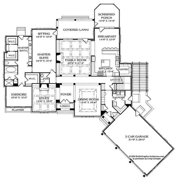 House Blueprint - Country Floor Plan - Main Floor Plan #453-465