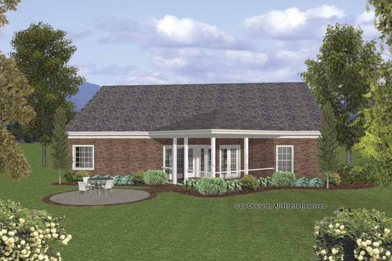Home Plan - Exterior - Rear Elevation for Traditional House Plan #56-691 - 3 bed, 2.5 bath