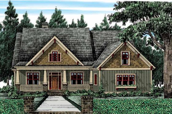 Exterior - Front Elevation 3 for Bungalow House Plan #927-418 - 4 bed, 3 bath