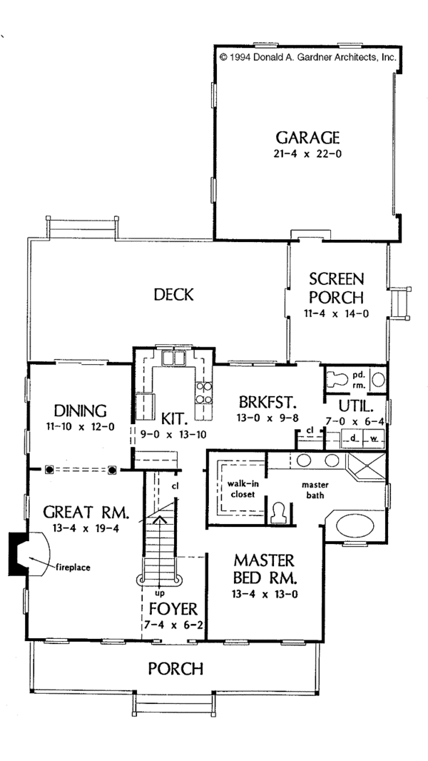 Architectural House Design - Country Floor Plan - Main Floor Plan #929-200