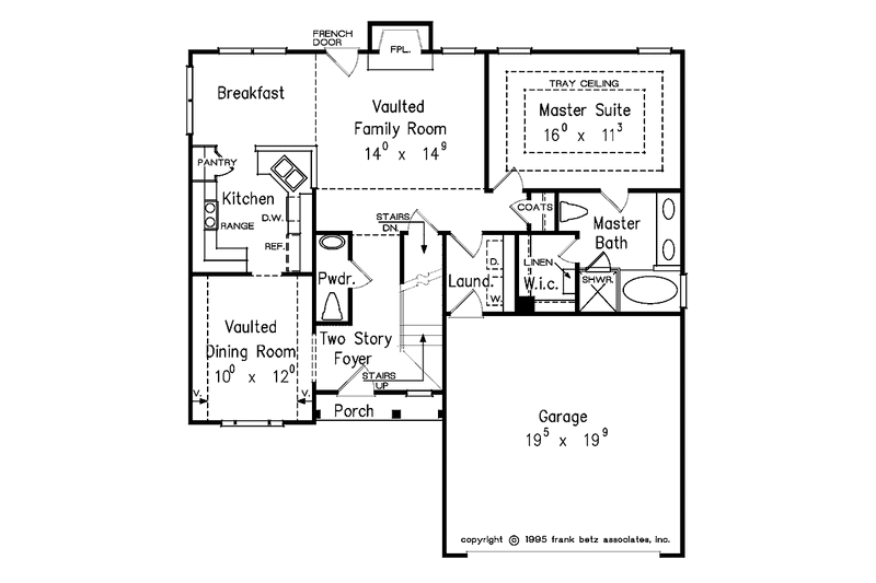 Home Plan - Floor Plan - Main Floor for Mediterranean House Plan #927-247 - 3 bed, 2.5 bath
