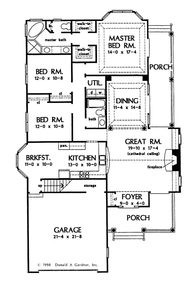 Architectural House Design - Ranch Floor Plan - Main Floor Plan #929-338