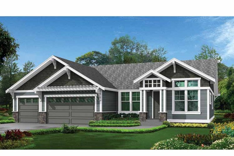 Dream House Plan - Exterior - Front Elevation 3 for Craftsman House Plan #132-539 - 3 bed, 2.5 bath