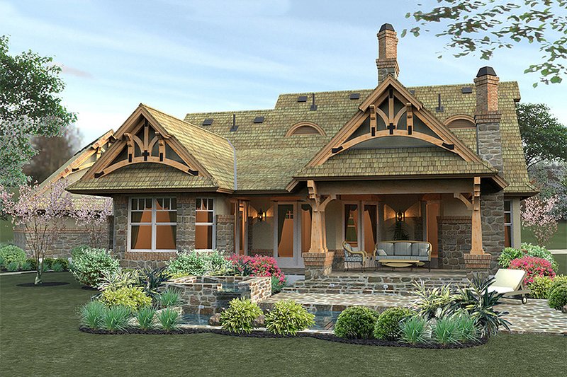 Architectural House Design - Small Craftsman Home with 3 bedrooms and 2 bathrooms