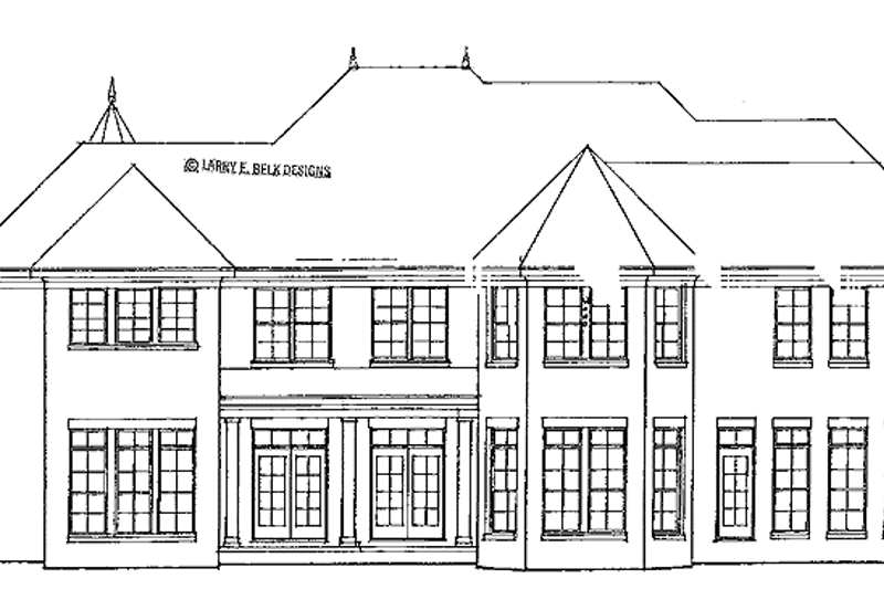 Dream House Plan - Exterior - Rear Elevation for European House Plan #952-272 - 4 bed, 4.5 bath