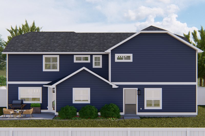 Architectural House Design - Exterior - Rear Elevation 1 for Traditional House Plan #1060-138 - 4 bed, 2.5 bath