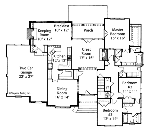 Home Plan - Country Floor Plan - Main Floor Plan #429-333