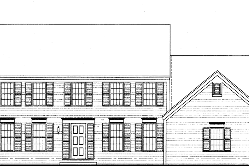 Home Plan - Exterior - Front Elevation 3 for Classical House Plan #320-522 - 4 bed, 3.5 bath