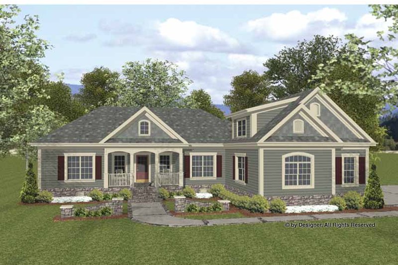 Architectural House Design - Exterior - Front Elevation 3 for Traditional House Plan #56-677 - 3 bed, 3 bath