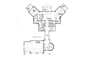 Floor Plan - Main Floor for Craftsman House Plan #928-259 - 4 bed, 5.5 bath