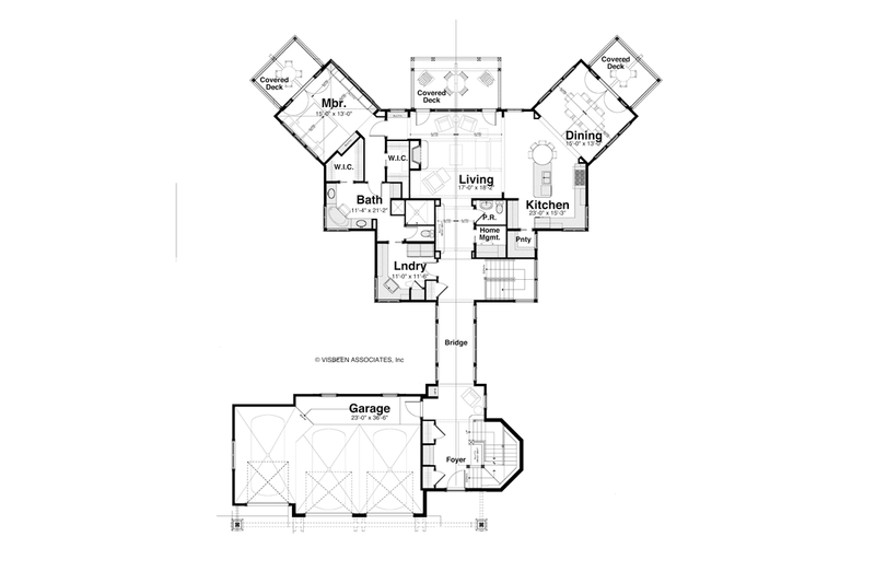 Home Plan - Floor Plan - Main Floor for Craftsman House Plan #928-259 - 4 bed, 5.5 bath