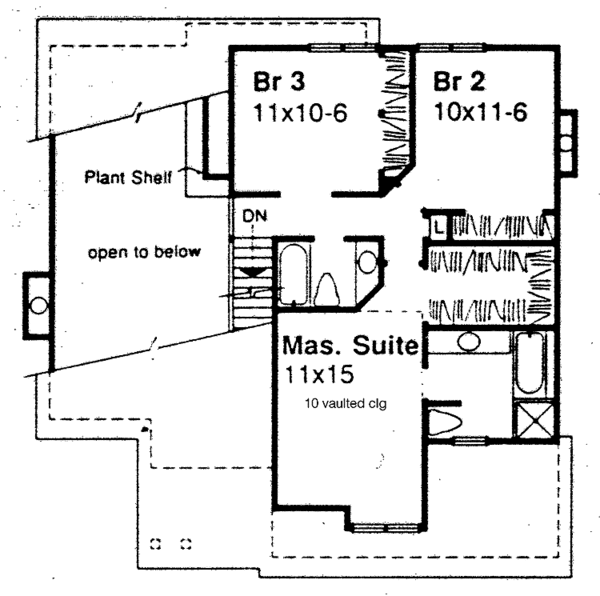 Architectural House Design - Bungalow Floor Plan - Upper Floor Plan #320-713