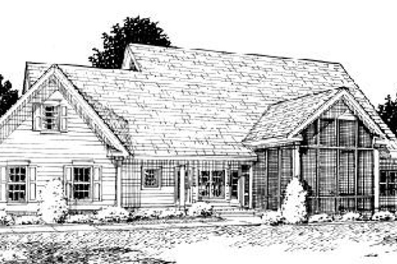 Dream House Plan - Exterior - Rear Elevation for Farmhouse House Plan #20-285 - 4 bed, 3 bath
