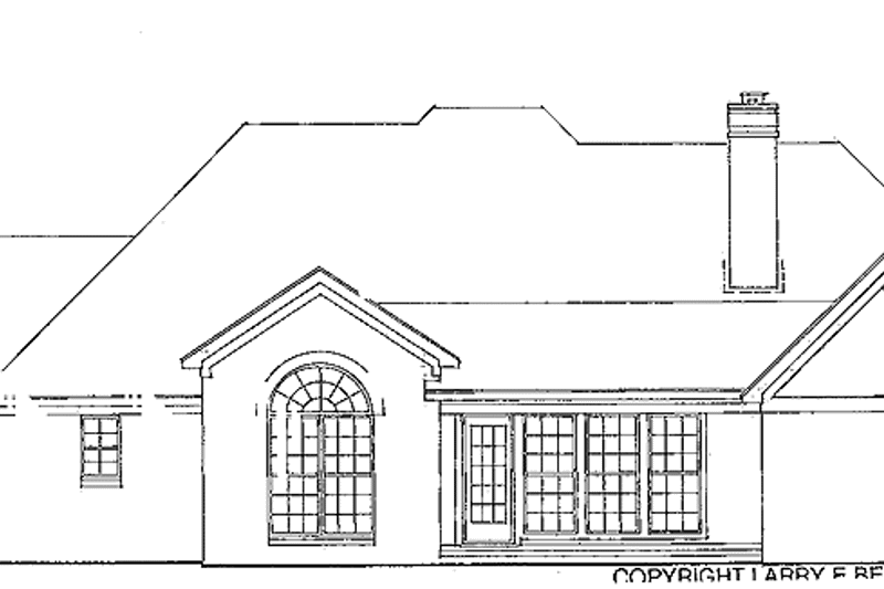 Dream House Plan - Exterior - Rear Elevation for Adobe / Southwestern House Plan #952-237 - 3 bed, 2 bath