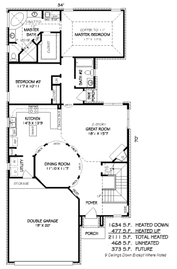 European Floor Plan - Main Floor Plan #424-137