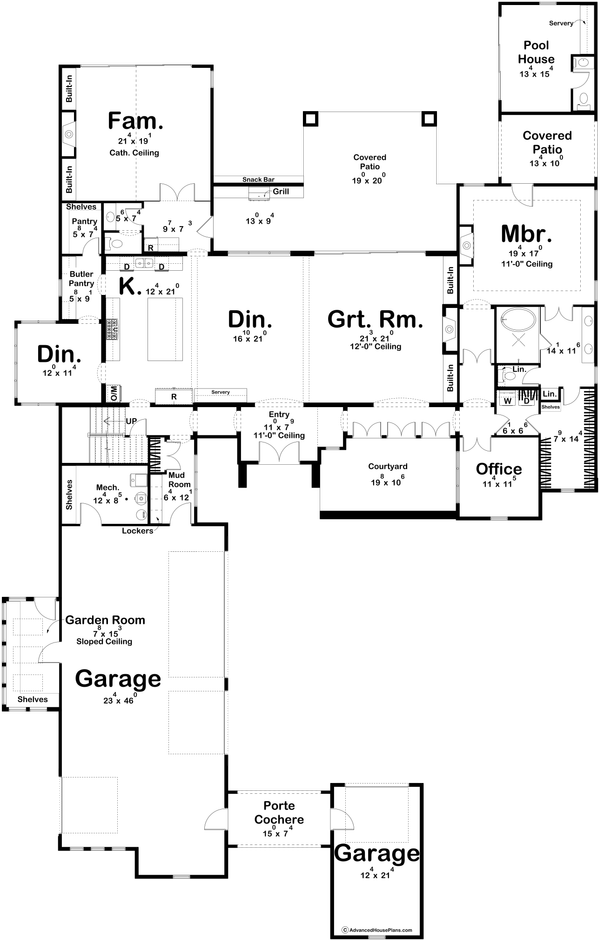 Modern Floor Plan - Main Floor Plan #455-393