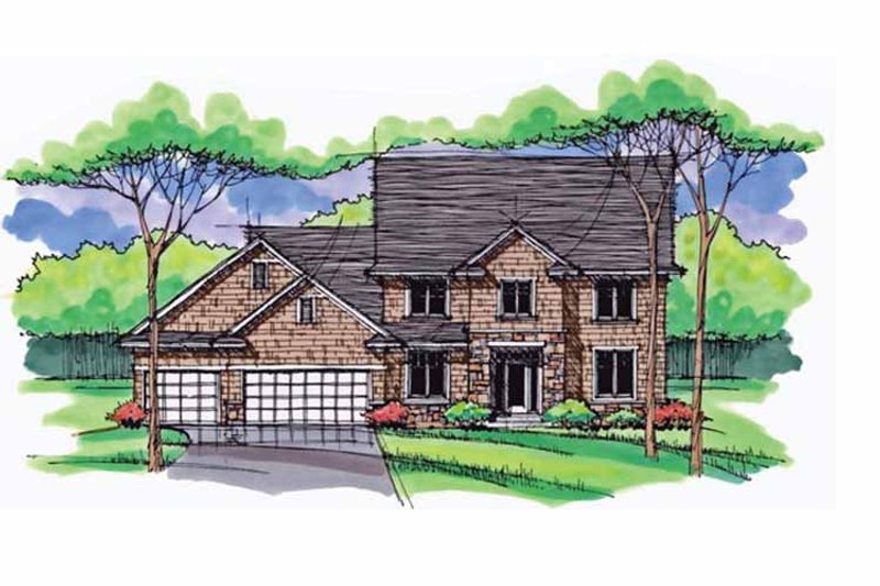 Architectural House Design - Colonial Exterior - Front Elevation Plan #51-1026