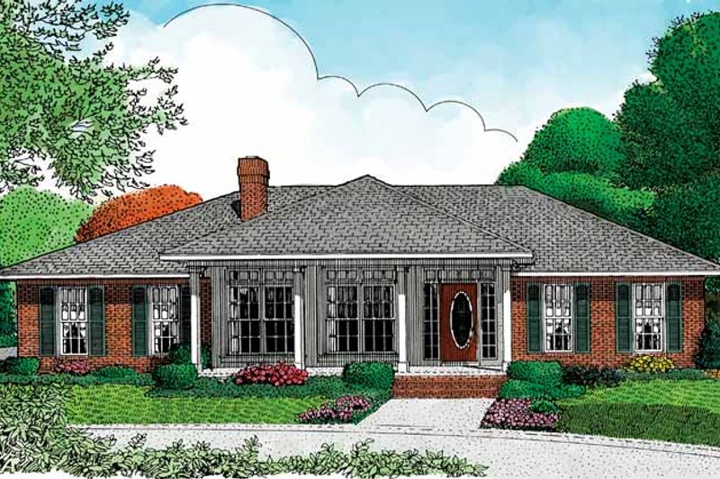 Home Plan - Mediterranean Exterior - Front Elevation Plan #11-243