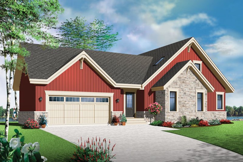 Home Plan - Exterior - Front Elevation 3 for Country House Plan #23-2590 - 3 bed, 2 bath