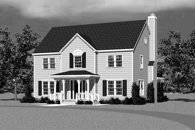 House Blueprint - Country Exterior - Front Elevation Plan #72-1082