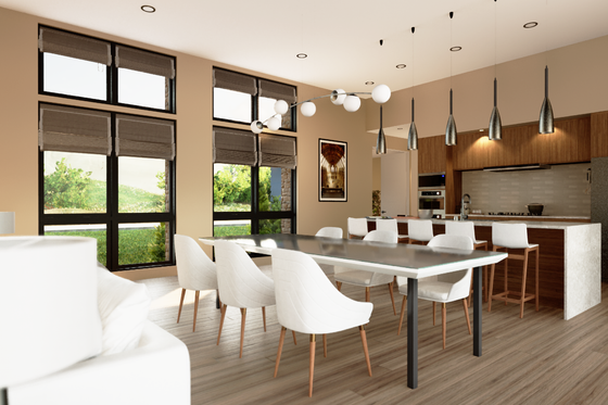 Interior - Family Room 1 for Prairie House Plan #48-1069 - 4 bed, 3.5 bath