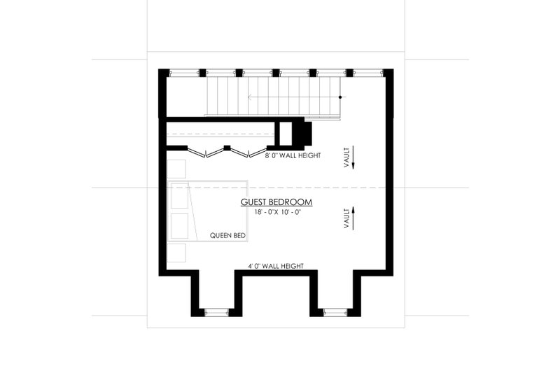 House Blueprint - Floor Plan - Upper Floor for Beach House Plan #1114-31 - 1 bed, 1 bath