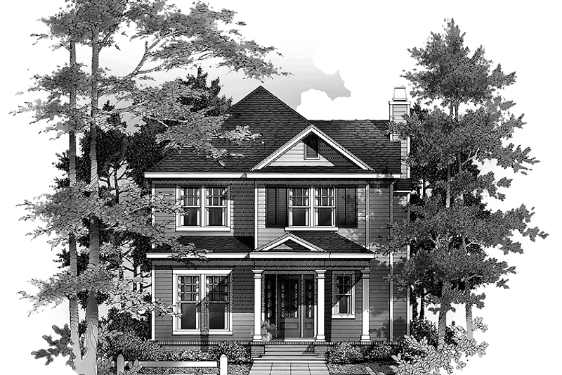 House Design - Colonial Exterior - Front Elevation Plan #952-258