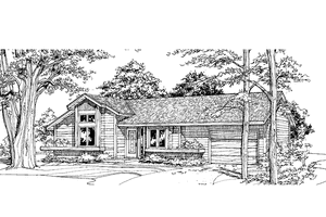 Home Plan - Exterior - Front Elevation for Contemporary House Plan #320-662 - 1 bed, 1 bath