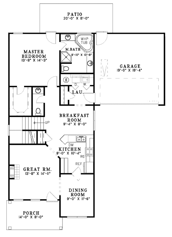 Architectural House Design - Classical Floor Plan - Main Floor Plan #17-3052