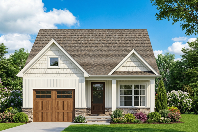 House Blueprint - Cottage Exterior - Front Elevation Plan #923-468