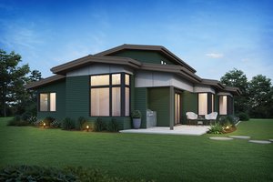 Exterior - Rear Elevation for Contemporary House Plan #48-1080 - 3 bed, 2.5 bath