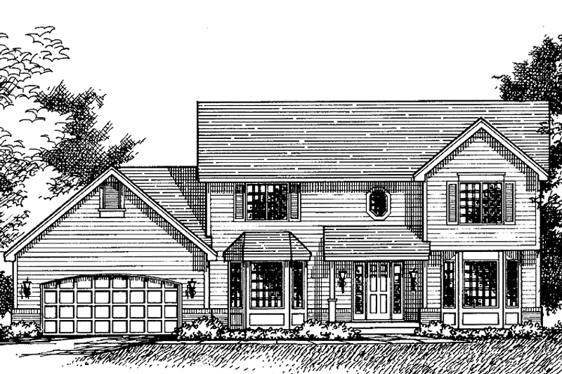 Home Plan - Exterior - Front Elevation 3 for Country House Plan #51-720 - 4 bed, 2.5 bath