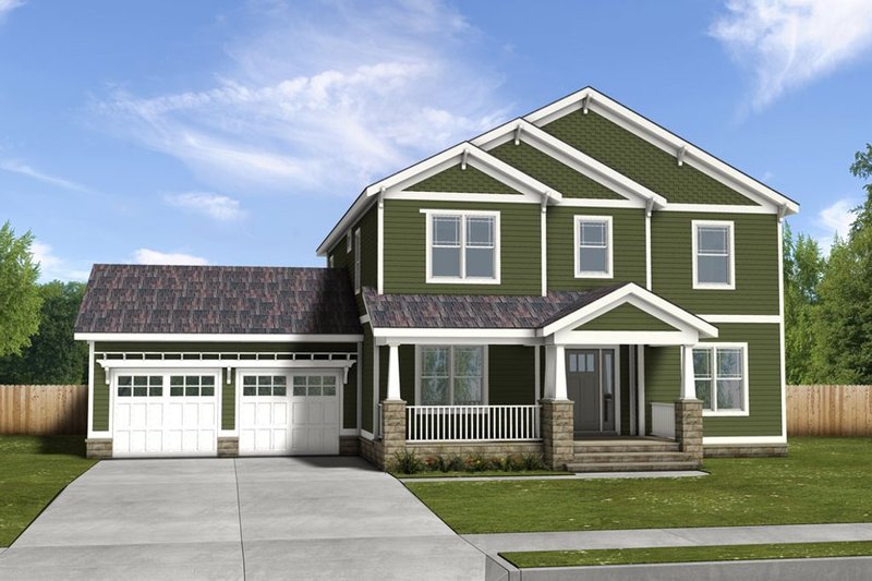 House Blueprint - Exterior - Front Elevation 7 for Farmhouse House Plan #497-63 - 3 bed, 2.5 bath